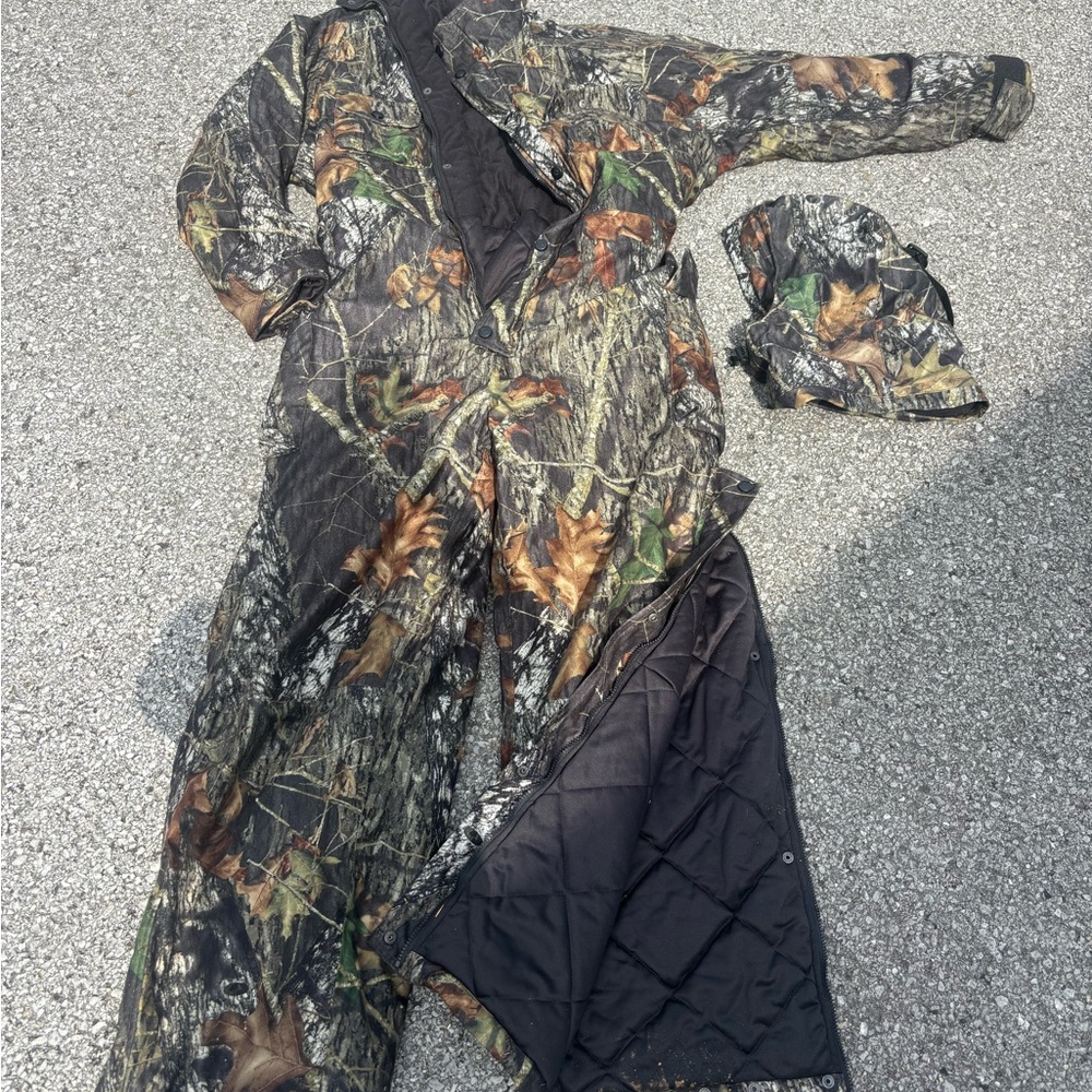Men’s Camouflage Long Puffer Coat with Hood